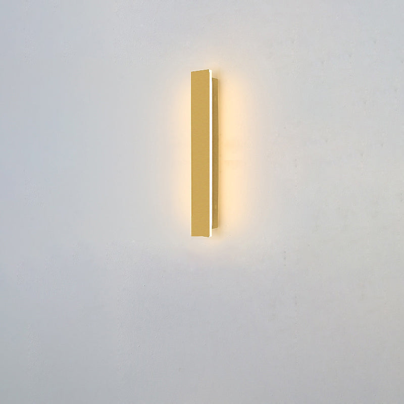 Outdoor Modern Simple Gold Long Strip Acrylic Iron Waterproof LED Wall Sconce Lamp