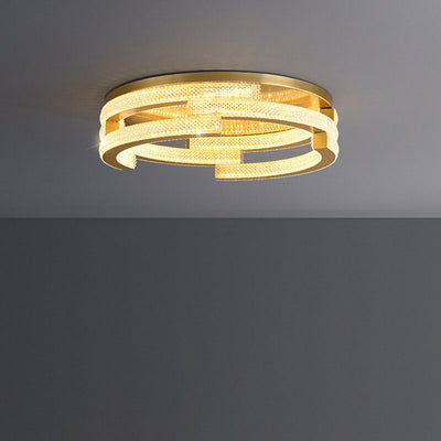 Modern Acrylic 3D Diamond Pattern Design LED Flush Mount Light