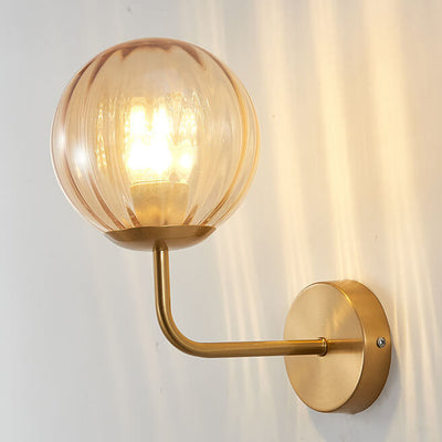 Moderne Luxus-Wandleuchte aus rundem Kugeleisenglas mit 1 Licht