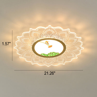 Neues chinesisches einfaches ultradünnes kreatives Blumen-Design LED-Einbauleuchte