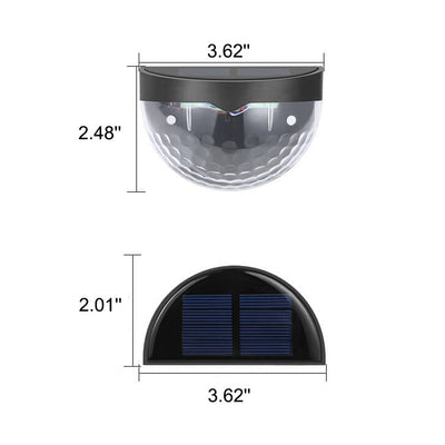 Solar Semi Circle Outdoor Waterproof Light Shadow Fence Wall Sconce Lamp