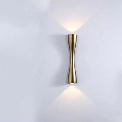 Applique murale LED en forme de trompette en aluminium étanche de luxe contemporain pour patio extérieur 