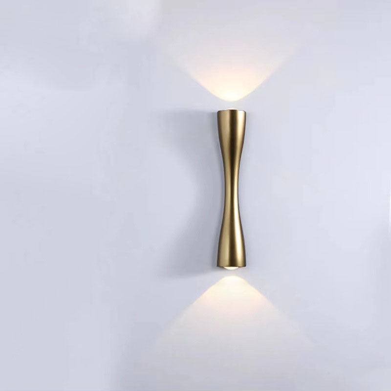Applique murale LED en forme de trompette en aluminium étanche de luxe contemporain pour patio extérieur 