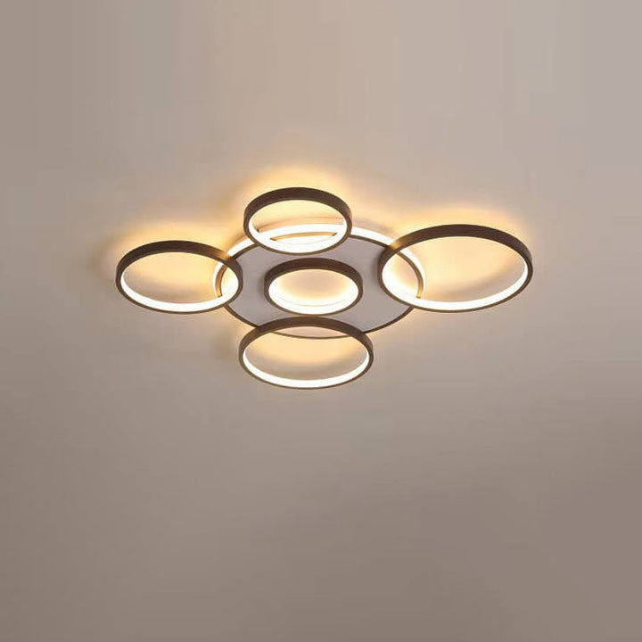 Moderne minimalistische runde Kombinations-Hardware-Eisen-LED-Deckenleuchte zur flachen Montage für das Wohnzimmer 