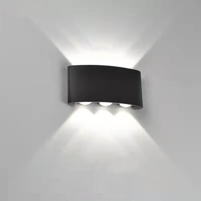 Applique murale moderne extérieure à arc vers le haut et vers le bas LED étanche 