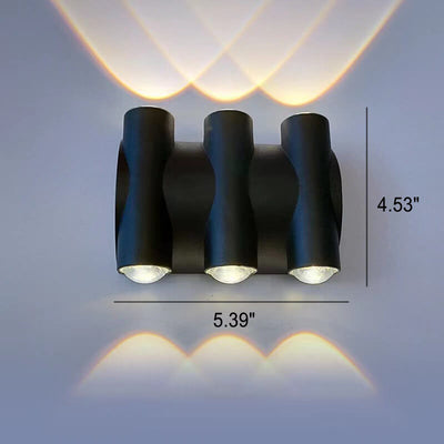 Modern Aluminum Telescope Waterproof Garden LED Outdoor Light Wall Sconce Lamp
