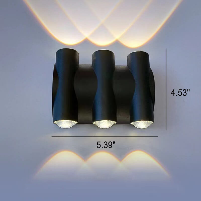Modern Aluminum Telescope Waterproof Garden LED Outdoor Light Wall Sconce Lamp