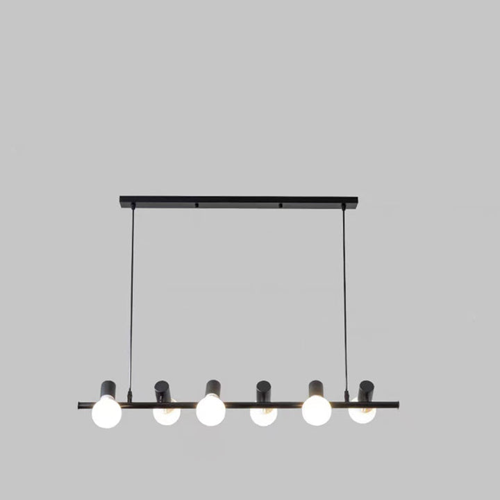 Zeitgenössische Retro Hardware Linear Rahmen Glas Schatten 6/8/10-Licht Insel Licht Kronleuchter Für Esszimmer 