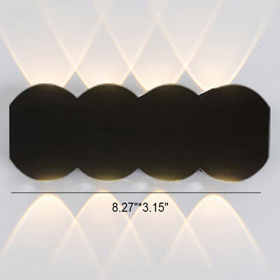 Modern Outdoor Round Geometric Up and Down Luminous Waterproof LED Wall Sconce Lamp