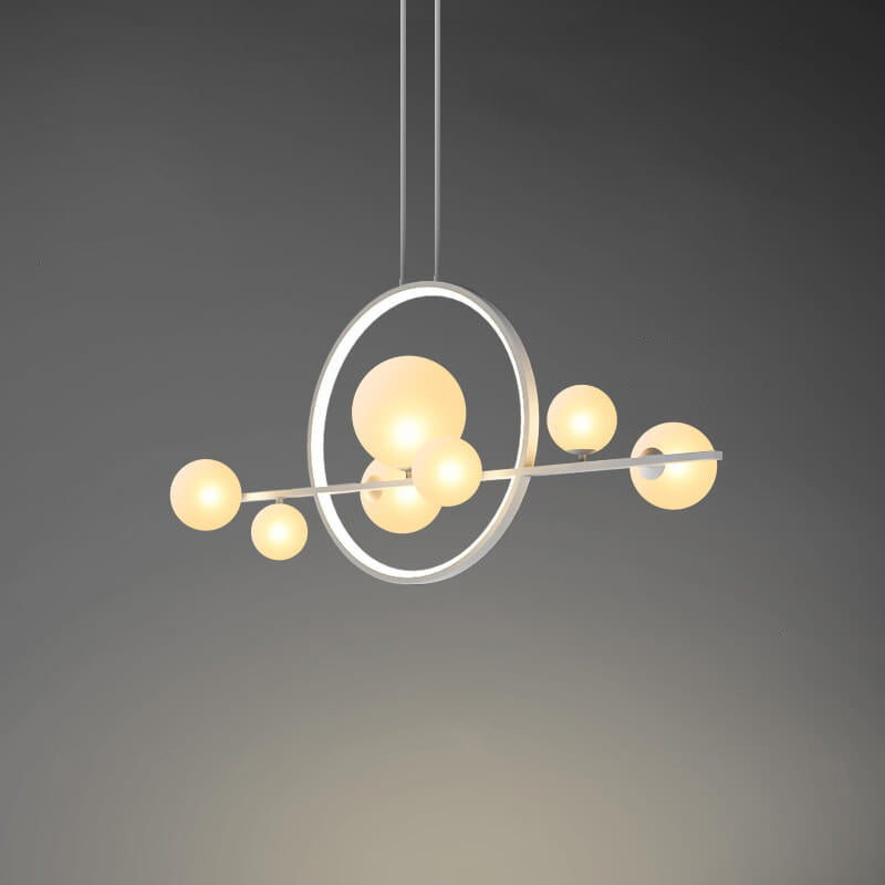 Modern Glass Long Bubble Magic Bean Island Light 7/10 Light Chandelier