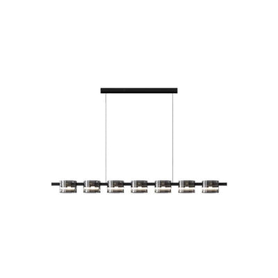 Modern Minimalist Glass Cylindrical Shade Bar LED Chandelier