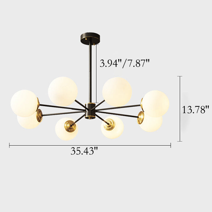 Postmodern Minimalist Copper Magic Bean 6/8-Light Chandeliers