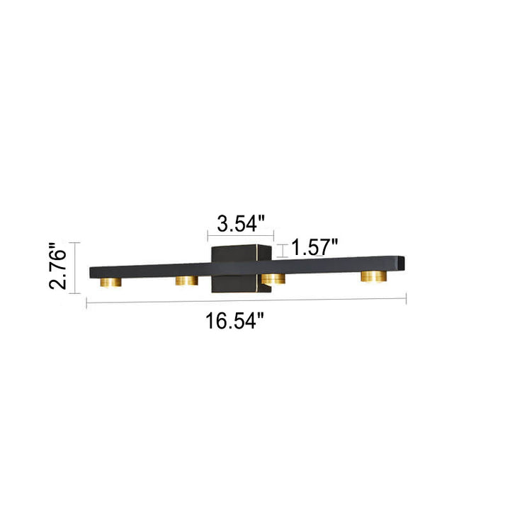 Modern Retro All Copper LED Vanity Light Wall Sconce Lamp