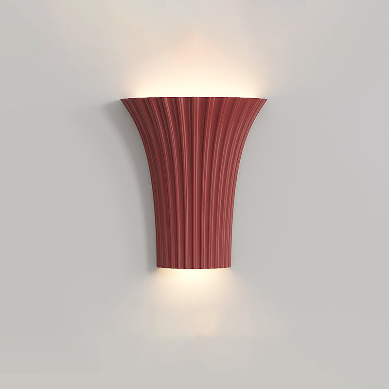 Moderne minimalistische Halbzylinder Hardware Harz 1-Licht Wandleuchte Lampe für Schlafzimmer 