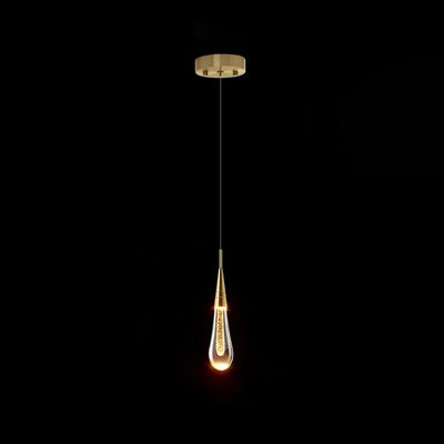 Contemporary Scandinavian Water Drops Iron Aluminum Crystal LED Chandelier For Bedroom