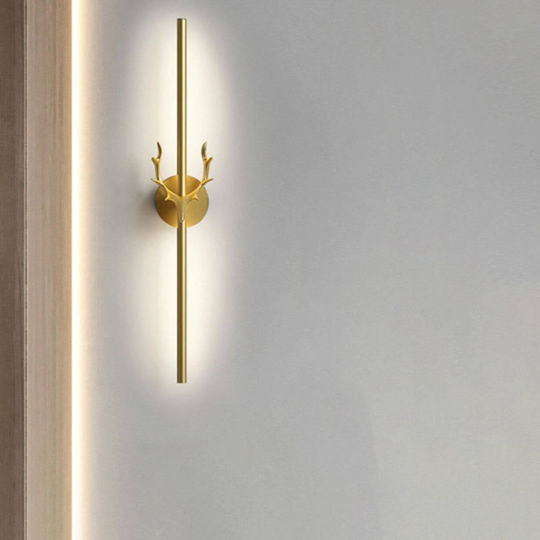 Modern Luxury Aluminum Long Strip Antler Shape LED Wall Light For Living Room