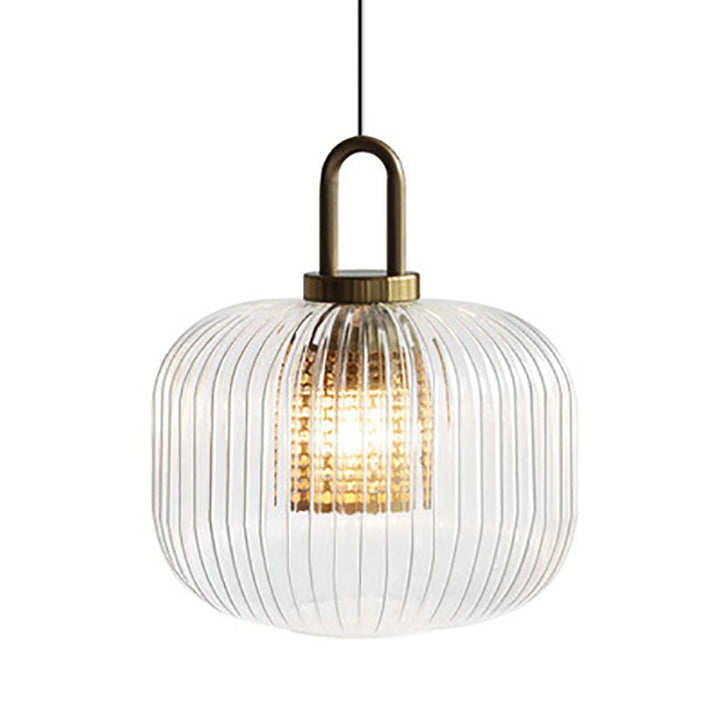 Lanterne moderne de luxe en fer et verre à 1 lumière pour salon 