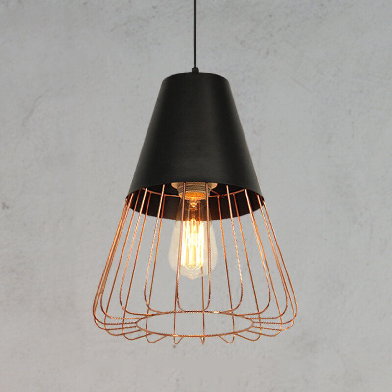 Nordic Creative Iron Cage Geometry 1-Licht-Pendelleuchte 