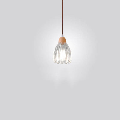 Nordic Log Glass Einfaches Design 1-Licht-Pendelleuchte 