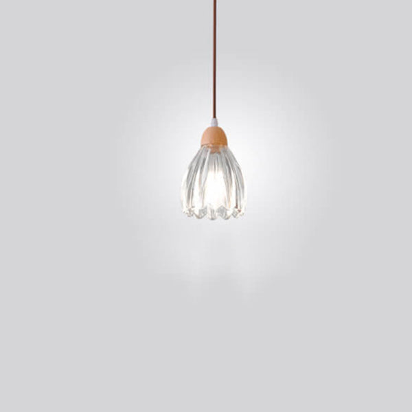 Nordic Log Glass Einfaches Design 1-Licht-Pendelleuchte 