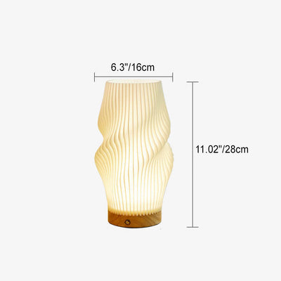 Nordic Creative Geometry 3D Printed Wood Base 1-Light Table Lamp