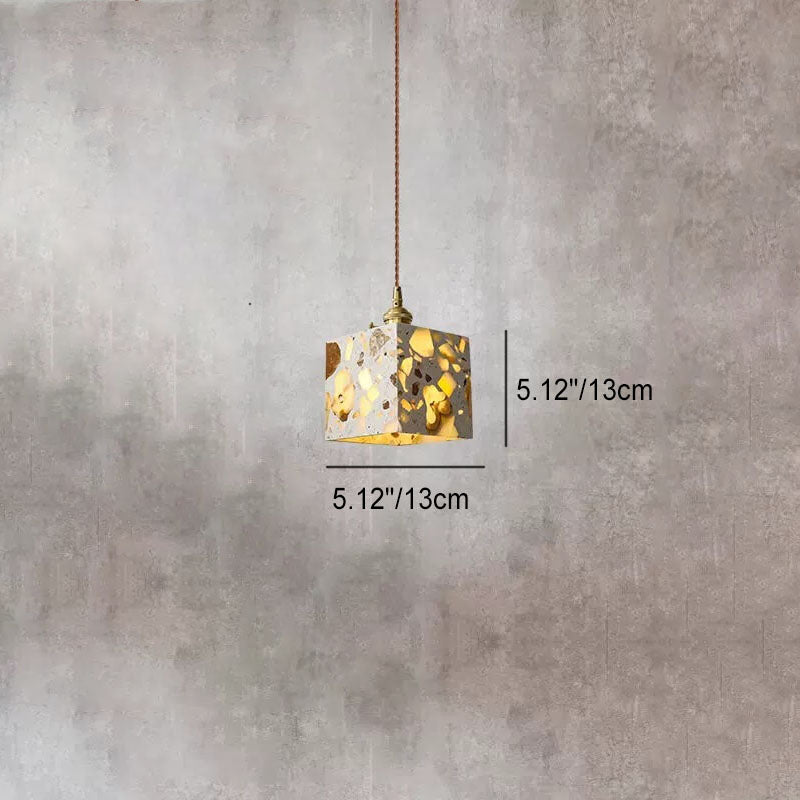 Japanese Retro Terrazzo Polygons 1-Light Pendant Light