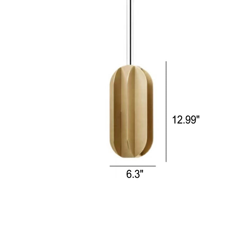Modern Light Luxury Wrought Iron Copper Lantern 1-Light Pendant Light