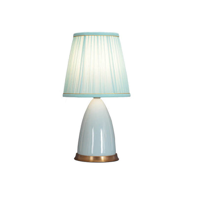 Lampe de table moderne et minimaliste à abat-jour conique en céramique à 1 lumière avec variateur tactile