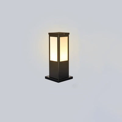 Modern Solar Lawn Square Column Outdoor Waterproof Path Lamp