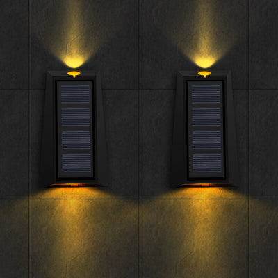 Applique murale LED solaire trapézoïdale simple pour l'extérieur, RVB, pour Patio 