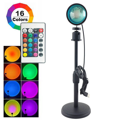 RGB 16 Color Remote Control LED Projector Mood Light Floor Lamp