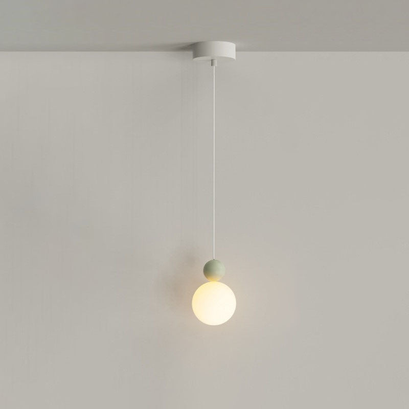 Zeitgenössische nordische PE-Globus-Ball-Eisen-1-Licht-Pendelleuchte für das Schlafzimmer 
