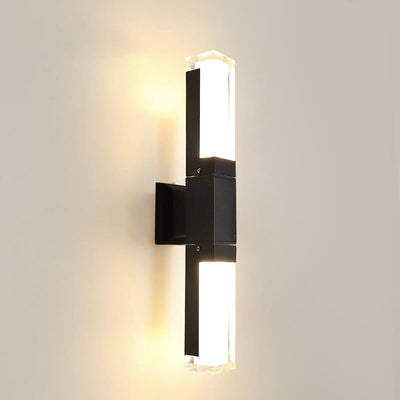 Modern Minimalist Square Column Induction Outdoor Waterproof LED Wall Sconce Lamp