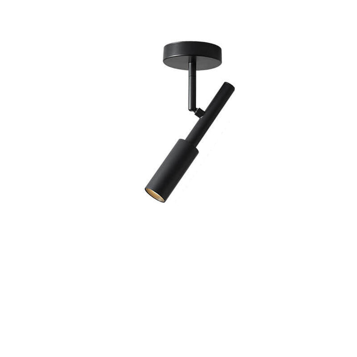Moderner minimalistischer drehbarer LED-Deckenstrahler aus Eisen und Aluminium zur halbflachen Deckenmontage für das Wohnzimmer 