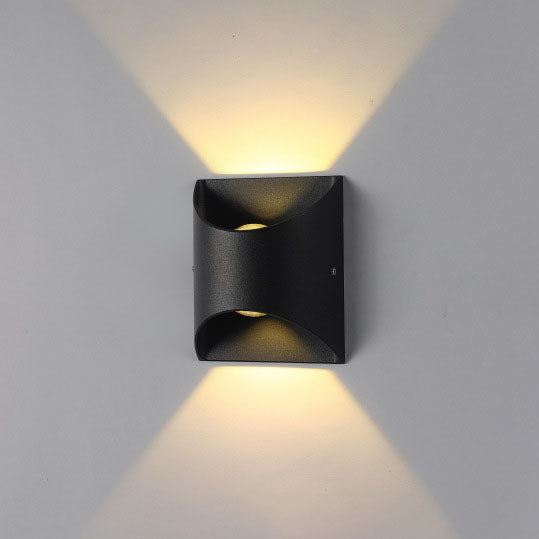 Lámpara Aplique de Pared LED Impermeable para Exteriores Cuadrada de Aluminio de Color Sólido Moderno Minimalista 