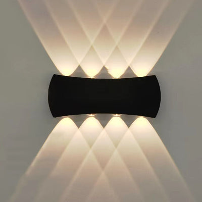 Simple Creative Arc Rectangular LED Outdoor Waterproof Wall Sconce Lamp
