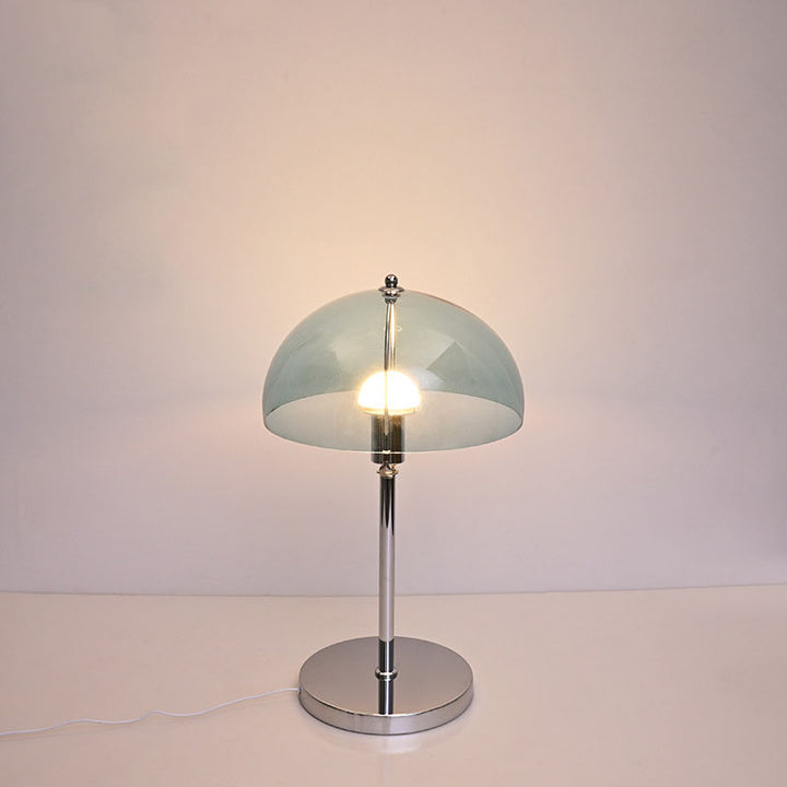 Lampe de table USB à LED en acrylique transparent en forme de dôme vintage nordique 