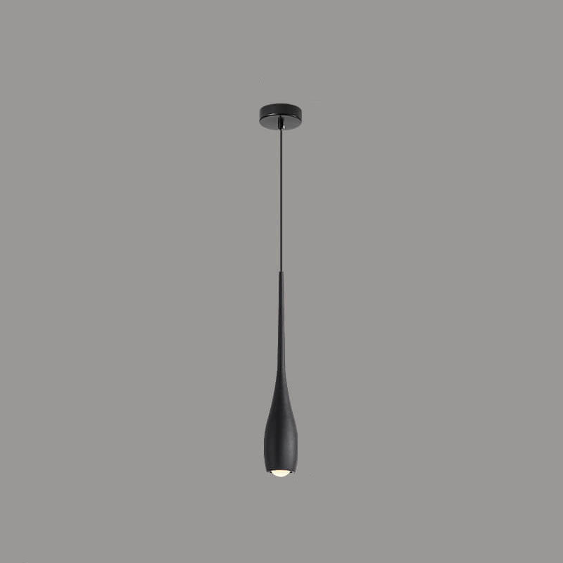 Moderner minimalistischer LED-Pendelleuchter aus Aluminium in Schwarz-Weiß mit einfarbigen Tropfen 