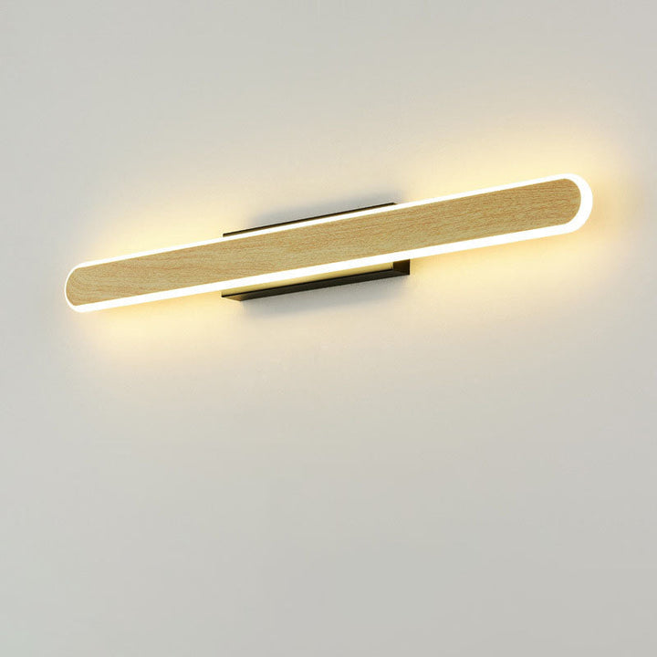 Skandinavische moderne minimalistische Holz-LED-Waschtischleuchte Wandleuchte 