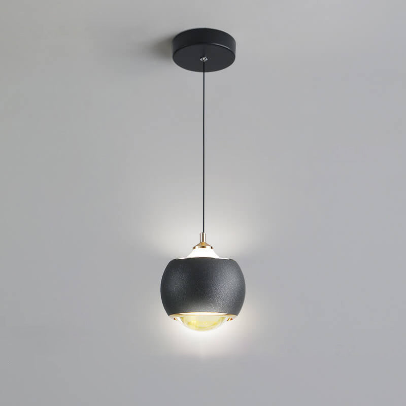 Moderne minimalistische Orb Ball Iron anhebbare LED-Pendelleuchte 