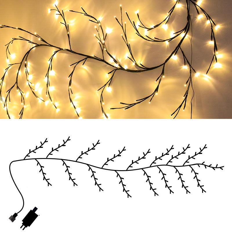 Guirnalda de luces LED decorativas de ratán en forma de rama de estilo minimalista moderno 