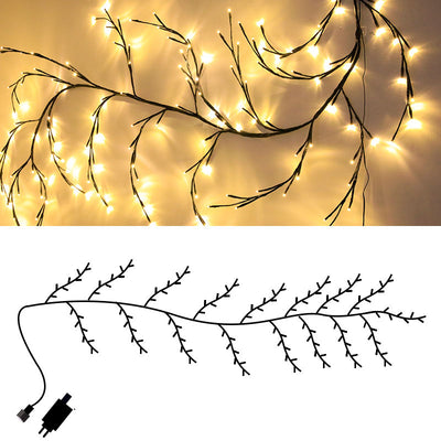 Guirlandes lumineuses LED en rotin moderne 