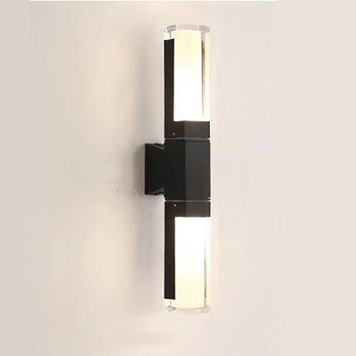 Outdoor Modern Waterproof Rectangular Column LED Wall Sconce Lamp