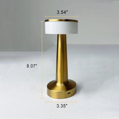 Nordic Vintage Gold Metal Column Touch LED Table Lamp