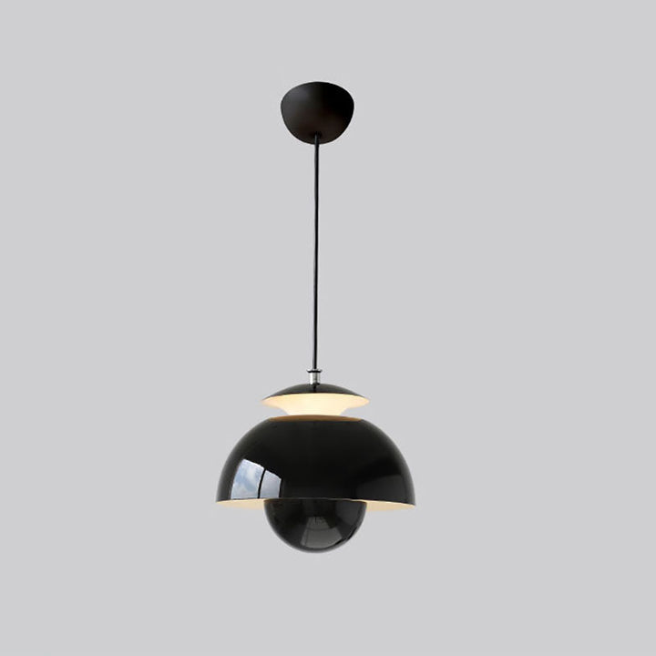 Contemporary Nordic Iron Aluminum Flower Bud Shade LED Pendant Light For Living Room