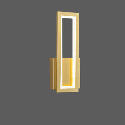 Moderne minimalistische rechteckige LED-Wandleuchte aus Acryl in Volltonfarbe 