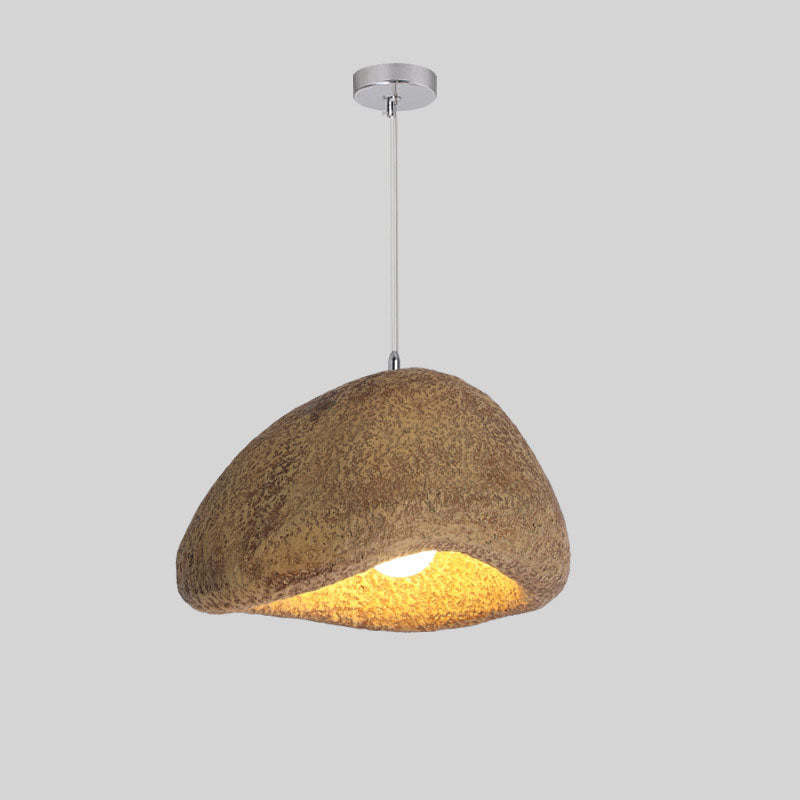 Japanese Wabi-sabi Resin Imitation Stone 1-Light Pendant Light