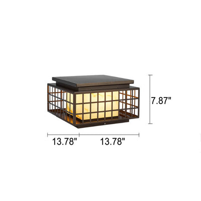 Moderne chinesische quadratische Säule im Freien wasserdichte Terrasse 1-Licht-Landschaftslicht