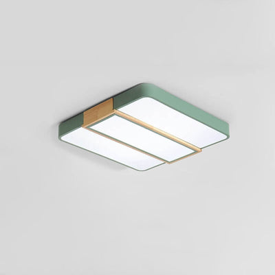 Nordic Minimalist Geometric Rectangular LED Flush Mount Ceiling Light