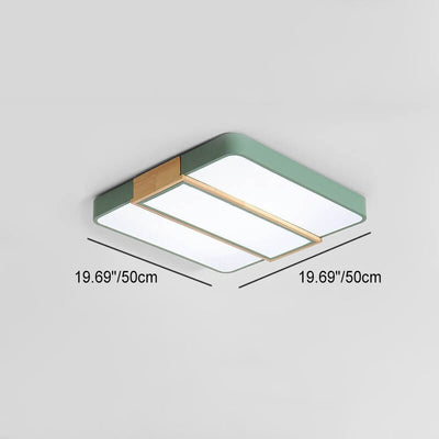 Nordic Minimalist Geometric Rectangular LED Flush Mount Ceiling Light